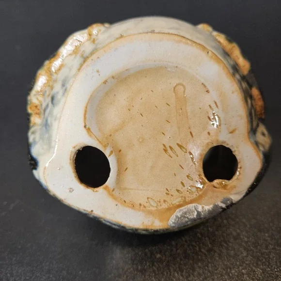 Fat Belly Frog Ceramic Glazed‎ Mottled See No Evil Funny Figurine 5 Inch - Picture 5 of 5